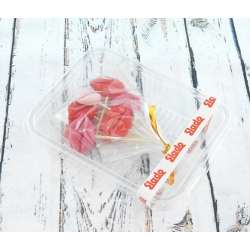 Figurki ozdoby na tort topper usta dekoracje urodzinowe cukrowe kolorowe usta 7 sztuk